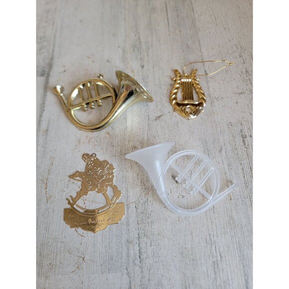 Unique Santa horn variety harp ornament Xmas set angelic - Picture 1 of 10